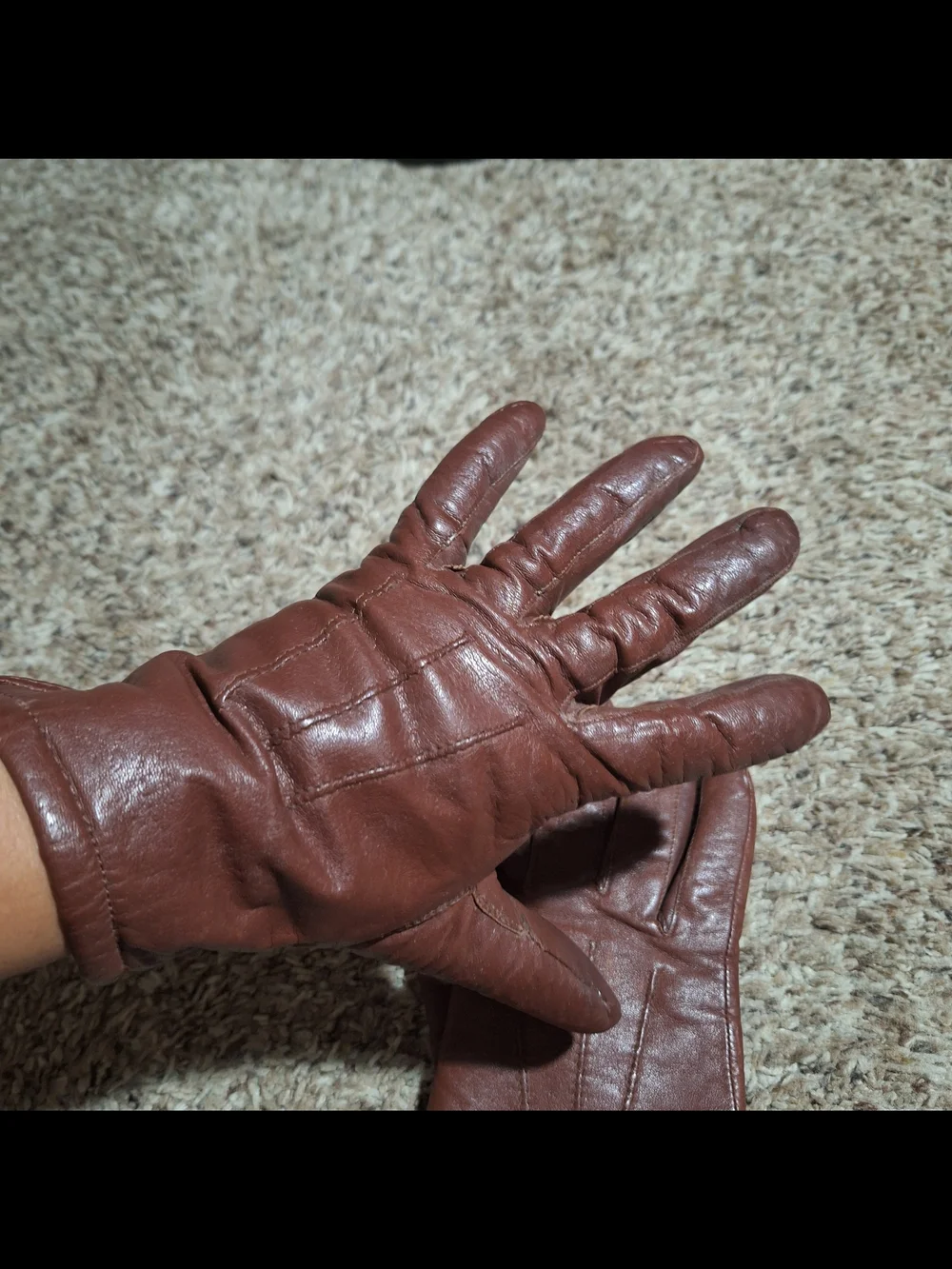 Vintage Wilsons Leather Rich Brown Leather Lined Gloves Soft - Medium